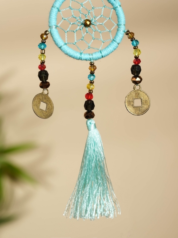 Брелок "Ловец снов" 4х15 см. мятный