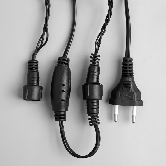 Гирлянда &laquo;Нить&raquo; 10 м, IP44, УМС, тёмная нить, 72 SMD-LED, свечение белое, 220 В