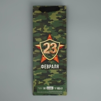 Пакет подарочный ламинированный под бутылку, упаковка, &laquo;23 февраля&raquo;, 13 x 36 x 10 см