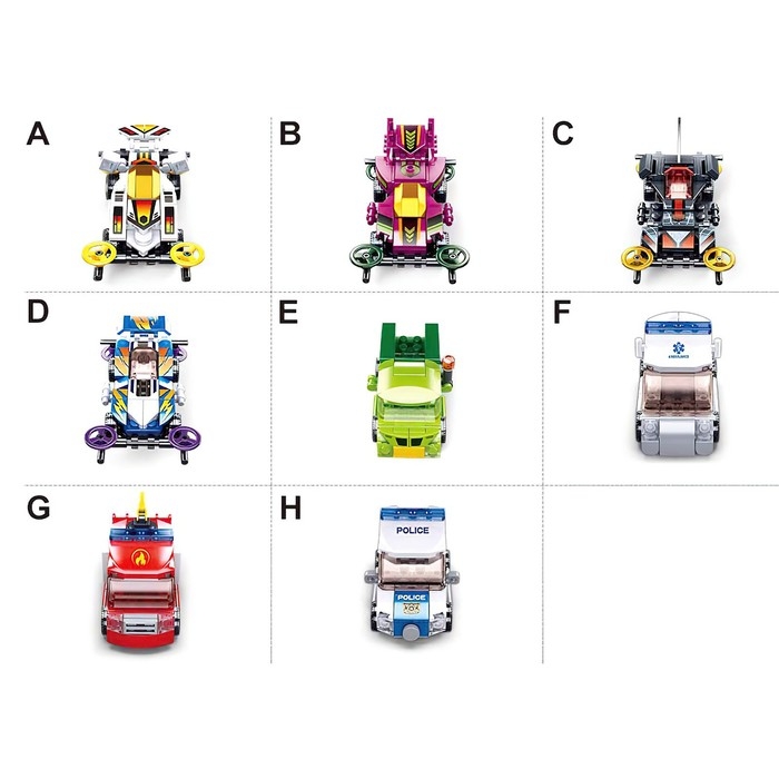 Конструктор инерционный Механо &laquo;Гонка&raquo;, 58 деталей