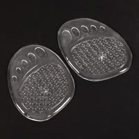 Полустельки для обуви, с протектором, силиконовые, 9 &times; 7 см, пара, цвет прозрачный