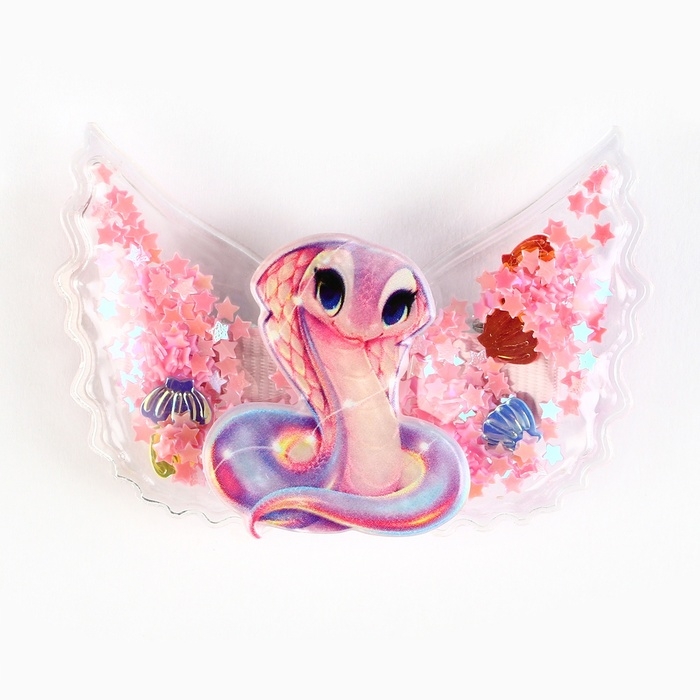 Заколка с шейкером новогодняя &laquo;Змейка&raquo;, на Новый год, 6 х 45 см