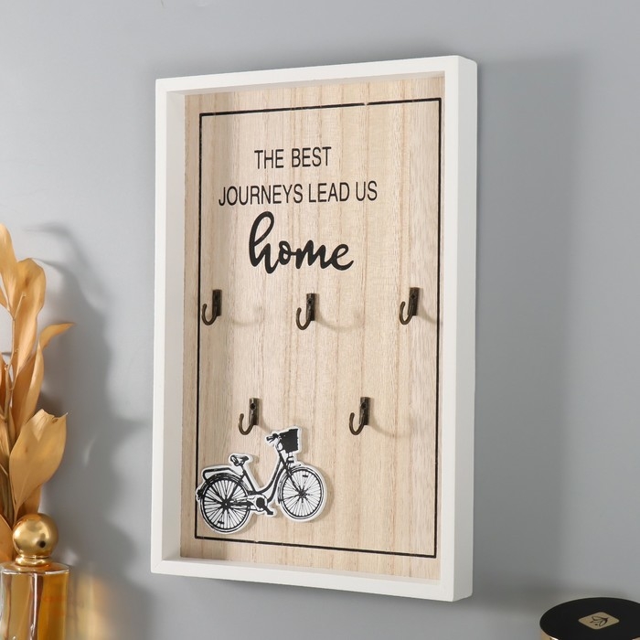 Крючки декоративные дерево "Велосипед" 20х30 см