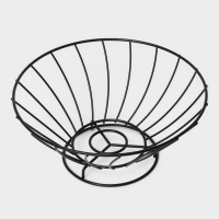 Фруктовница Доляна, 24,5&times;24,5&times;11 см, цвет чёрный