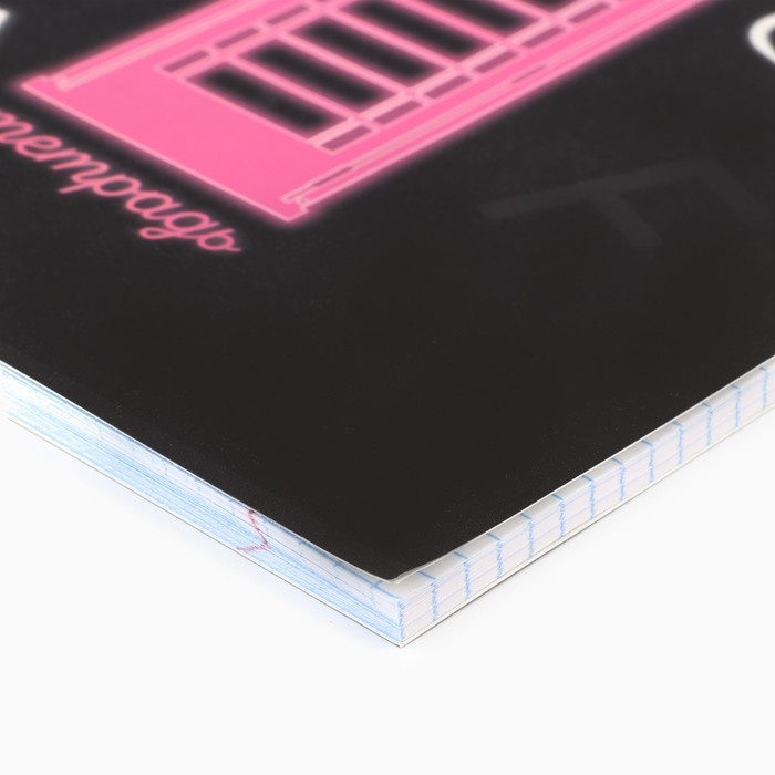 Предметная тетрадь А5, 48 л на скрепке &laquo;Неон. Английский язык&raquo; Софт тач лам, 3D лак