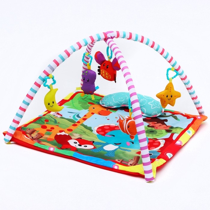 Развивающий коврик с дугами &laquo;Слоник и друзья&raquo;, квадратный, Крошка Я