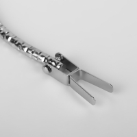 Ручка для сумки &laquo;Рифлёная рамка&raquo;, металлическая, на прокол, 13 &times; 9 см, цвет серебряный