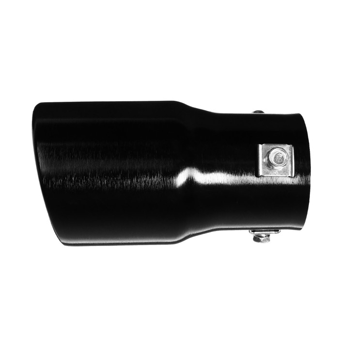 Насадка на глушитель 13.5&times;7.5 см, посадочный 60 мм, скошенная, черный глянец