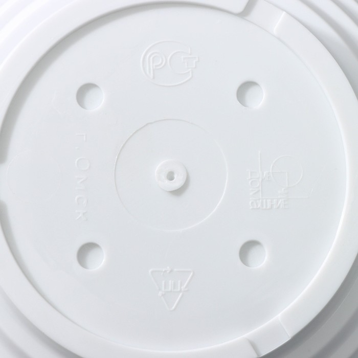 Горшок для цветов с поддоном &laquo;Алиса&raquo;, 1 л, d=17 см, h=10 см, цвет белый