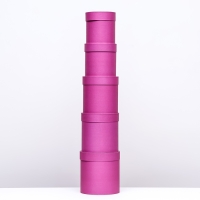 Набор шляпных коробок 5 в 1 "Фуксия", 20 &times; 20 &times; 20‒13,5 &times; 13,5 &times; 13,5 см