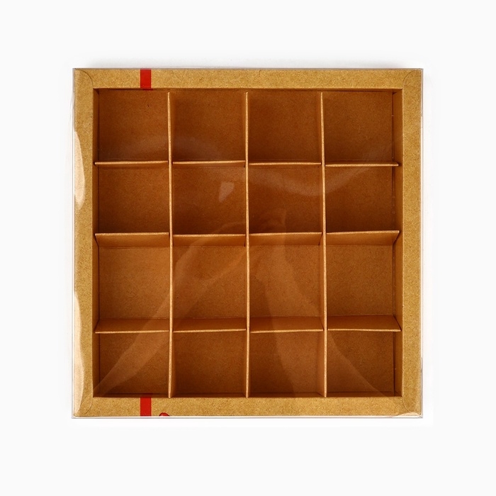 Коробка под 16 конфет с ячейками &laquo;Только для тебя&raquo;, 19 х 19 х 3 см