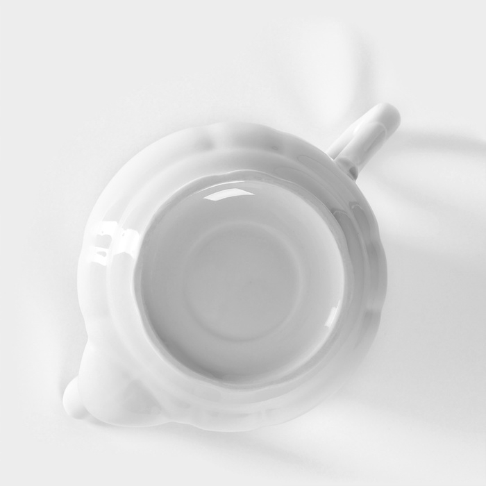 Чайник фарфоровый &laquo;Романс&raquo;, 1,75 л, цвет белый