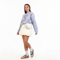 Сумка женская кросс-боди на молнии, цвет белый