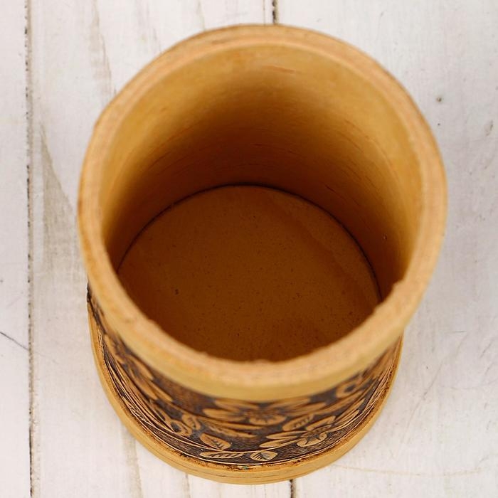 Туес «Цветы», высокий, 6×6×12 см, береста Туес «Цветы», высокий, 6×6×12 см, береста