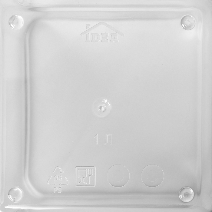 Контейнер для сыпучих продуктов &laquo;Степ&raquo;, 1 л, 10&times;10&times;14 см, цвет белый