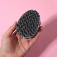 Расчёска массажная, 9 &times; 7 см, цвет серый