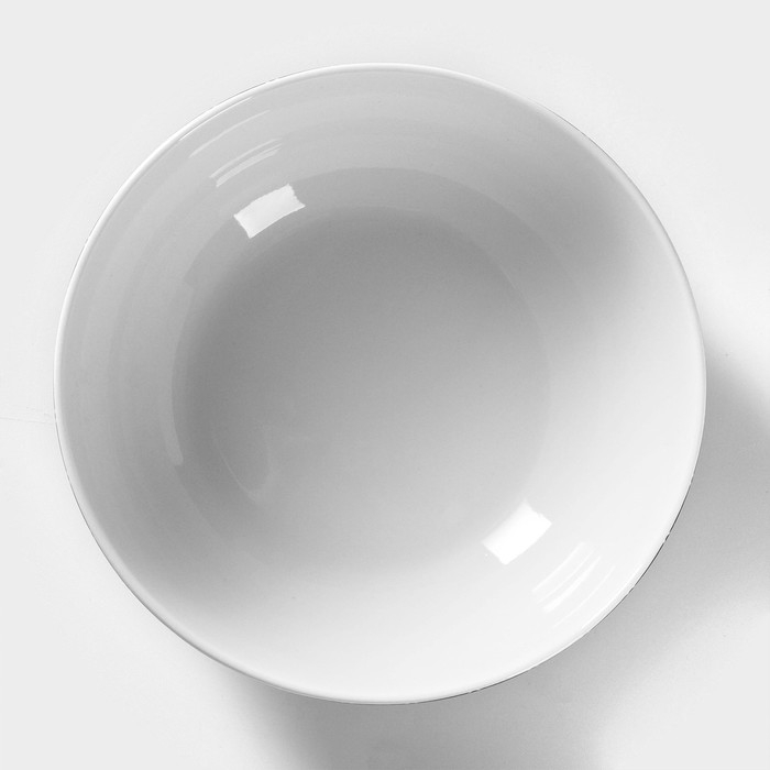 Салатник фарфоровый Доляна &laquo;Марокко&raquo;, 600 мл, d=15,5 см, цвет чёрный