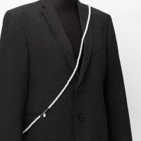 Портупея &laquo;Сумочка&raquo; жемчужная капля, цвет белый в серебре, 162 см