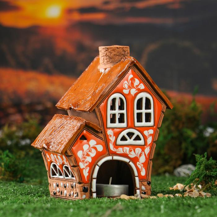 Аромалампа Домик &laquo;Двойной&raquo;, 16 см, ручная работа, микс,