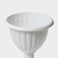 Кашпо уличное высокий &laquo;Жасмин&raquo;, 18 л, цвет белый