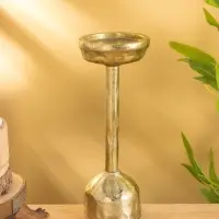 Подсвечник &laquo;Креманка&raquo;, 26 см, алюминий, золото