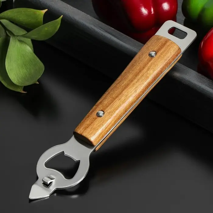 Нож консервный Доляна &laquo;Дровосек&raquo;, нержавеющая сталь, цвет коричневый