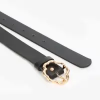 Ремень жен 05-01-01-01, Март2512, 2,8*0,3*110 см, без винта, пряж золото, 1 прокол,