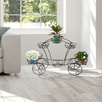 Подставка для цветов &laquo;Карета&raquo;, d=16 см, цвет чёрный