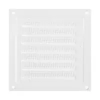 Решетка вентиляционная ZEIN Люкс РМ1212, 125 х 125 мм, с сеткой, металлическая, белая