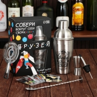 Набор барный &laquo;Собери друзей&raquo;, 5 предметов, карточки с рецептами