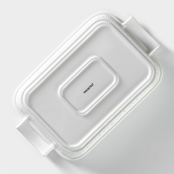 Мармит из жаропрочной керамики двойной Magistro &laquo;Бланш&raquo;, 1,1 л, 26,5&times;16&times;6,5 см, цвет белый