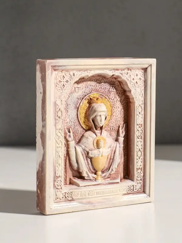 Икона с подвесом "Неупиваемая чаша" размер 12х10х2 см, гипс, роспись