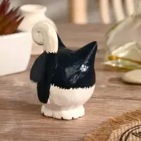 Сувенир дерево "Кошечка" чёрная 6х9х6 см