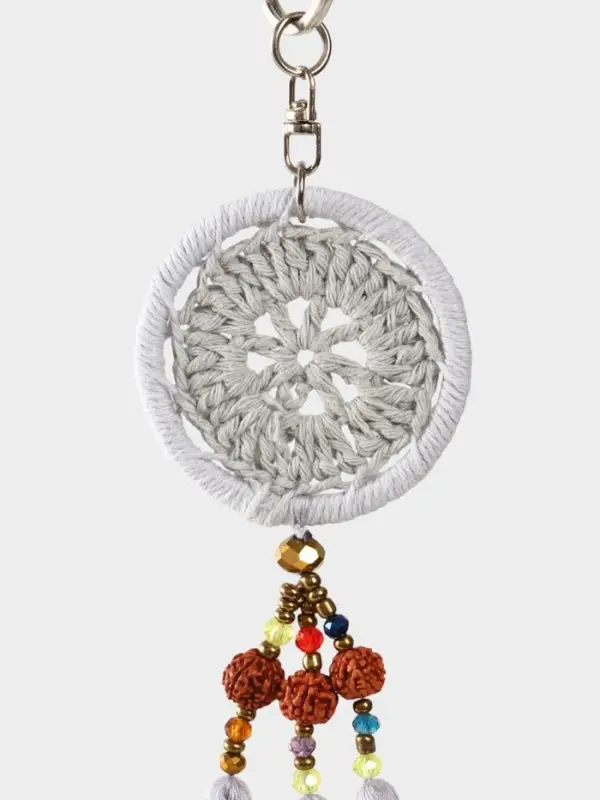 Брелок "Ловец снов" 19 см, цв. серый