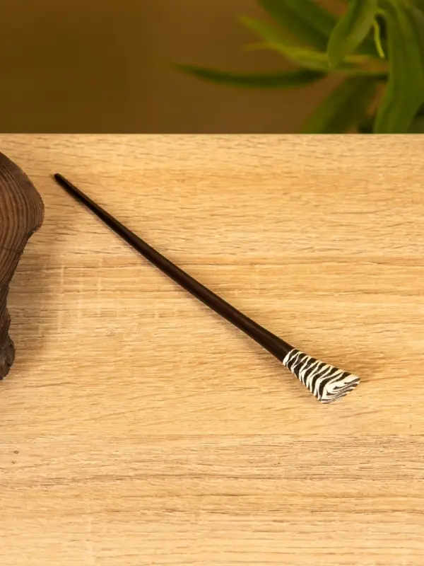 Заколка для волос &laquo;Полосы&raquo;, 17 см, дерево албезия