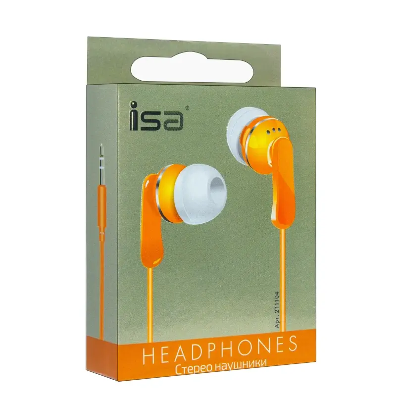 Наушники MP3 Extreme Bass ISA оранжевые