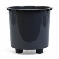 Кашпо со вставкой 2,5 л d15,7 см h15,6см "Genius" пластик серый