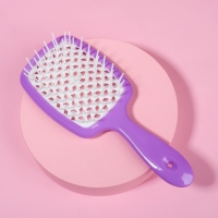 Расчёска массажная, широкая, вентилируемая, 8,3 &times; 20 см, цвет МИКС