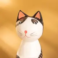 Сувенир &laquo;Кот сидячий&raquo;, 5&times;6&times;14 см, дерево, коричневый