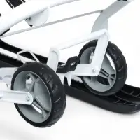 Снегокат &laquo;Тимка спорт 6Д&raquo; с забавными медвежатами, с двумя спинками, с родительской ручкой, бирюзовый, ТС6Д/ЗМ Nika