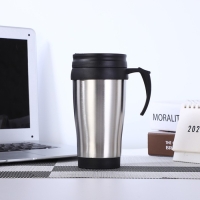 Термокружка Мастер К, 350 мл, Classic &laquo;Барна&raquo;, 13&times;18 см, сохраняет тепло 2 ч, нержавеющая сталь, чёрная