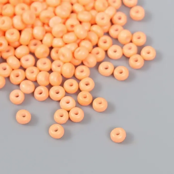 Бисер стекло 6/0 "Розовая креветка" 15 гр