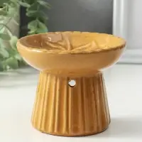 Аромалампа керамика "Лотос" коричневая11,4х11,4х9 см