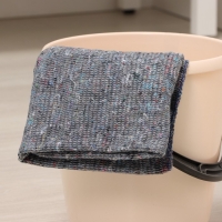 Салфетка - тряпка хозяйственная Доляна, 60&times;80 см, плотность 180 г/м&sup2;, строчка 2,5 мм, с оверлоком, серая