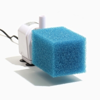 Губка прямоугольная для фильтра № 8, крупнопористая, 8 х 8 х 12 см, синяя
