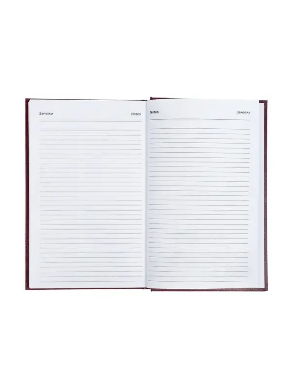 Ежедневник датир 2026г А5 168л б/вин, Бордо