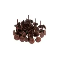 Гвозди ТУНДРА, декоративные, обивочные, фактурные, 11&times;16 мм, медь, фасовка 50 шт.