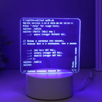 Светильник "Компьютерный код" LED RGB от сети RISALUX 9,5х15х16 см