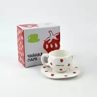 Чайная пара &laquo;Клубничка&raquo;, 300 мл
