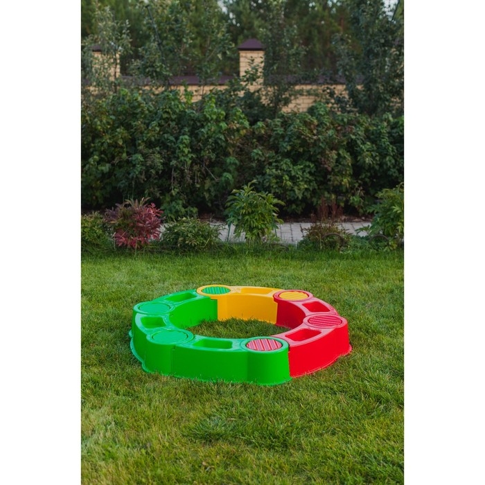 Песочница пластиковая, 115 &times; 115 &times; 20 см, разноцветная, &laquo;Круг&raquo;